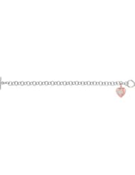 15X15 mm Sweethearts .018CTW Dia "(Clover)" Charm 7.5" Bracelet With Box by US Gems