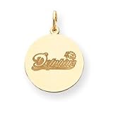 14K Miami Dolphins Med Round Disc W/Logo Charm - NF1048