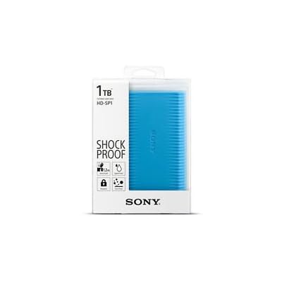 Sony HD-SP1 Shock-proof 1 TB External Hard Drive with Backup Manager (Blue)