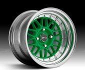 MSR 228 15.0x9.0 Green with Polished Lip 4x100 +15