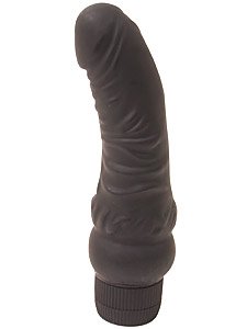 Black Velvet Veined Dong 6 1/4