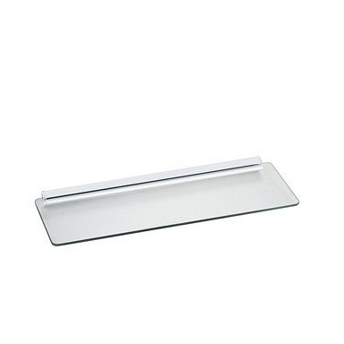 8 x 24 White Glass Shelf & Anchor Kit