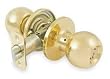 Battalion 1TPT1 Knob Lockset, Light Duty, Brass, Entrance