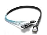 MicroConnect miniSAS 36p to 4X SATA 3m Internal, SFF8087_4XSATA3