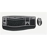 Microsoft Wireless Laser Desktop 6000 V2 - Keyboard - wireless - RF - ergonomic - mouse - USB wireless receiver - silver - English
