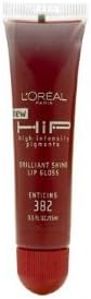 HiP Brilliant Shine Lip Gloss 'Enticing' #382, 1 Pack BY L'OREAL