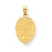 14k Polished Flat-Backed Police Officer Bade Pendant