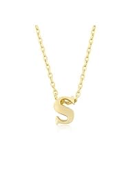 Golden Initial S Pendant Necklace