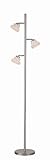 Lite Source LS-81470PS/FRO Flott 3-Lite Floor Lamp, Polished Steel with Frosted Glass Shade