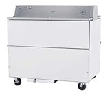 Beverage Air STF49-1-W-02 49" White Vinyl Dual Sided Milk Cooler | 12-Crate ....