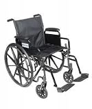 Drive Medical Silver Sport  16 Wheelchair   Black