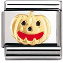 NOMINATION Italian Charm in stainless steel, enamel and 18k gold (Pumpkin)