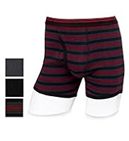 3 Pack Authentic Cool & Fresh™ Pure Cotton Assorted Trunks with Stay New™