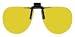 Polycarbonate Clip-on Flip-up Enhancing Driving Glasses - Bright Yellow - Aviator Shape - 56-58mm Wide X 56mm Deep