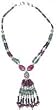 Y-shape Silver Necklaces in Clear Quartz Gemstone 19 inches