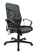 Dakota Designs 2UMV9 Mesh/Poly Hi Back Chair, 42 In H, Blk
