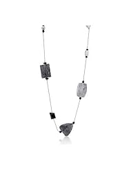 Geometric Gray Stones Necklace