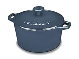 Cuisinart Chef's Classic Enameled Cast Iron 3-Quart Round Covered Casserole, Provencal Blue
