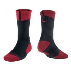 Jordan Air Nike Men's Dri-Fit Crew Socks Basketball Elite Red L