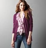 Ann Taylor Loft Women's Wild Berry Petite V-Neck Long Cardigan