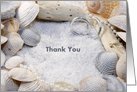 Thank You Card with Beach Theme, Sand and Rings Card