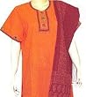 India Costumes Salwar Kameez Printed Embroidered Cotton Multicolored Size 2X (slk261)