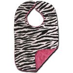 Personalized Zebra and Hot Pink Chenille Bib