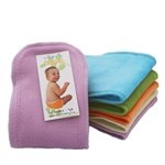 Thirsties 3 Pack Fab Doubler Soft Cotton Velour, Ocean Blue/Meadow/White, Large