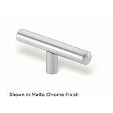 12 x 82mm Bright Chrome European Railing One Stem Pull