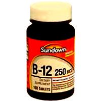 Sundown Vitamin B-12 250 MCG Dieatry Supplement