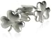 Lucky Irish 4 Leaf Clover Silver Cufflinks with Presentation Box