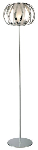 Eurofase 19439-013 Equate 1-Light Floor Lamp, Chrome/White