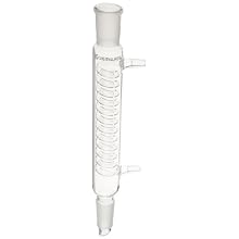 Chemglass CG-1216-01 Glass Reflux Coil Condenser, 200mm Jacket Length, 315mm Height, 24/40 Joint
