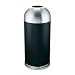 Genuine Joe GJO58896 Stainless Steel Domed Top Trash Receptacle, 15 gallon Capacity, Black/Silver