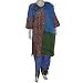 India Traditional Dress - Salwar Kurti Printed Embroidered in Cotton