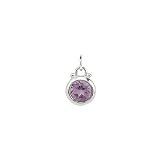 February Amethyst Charm in Sterling Silver