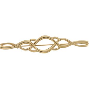 80.00X16.00 Mm 14K Yellow Gold Brooch by
