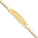 14K Oakland Raiders Med Satin Id Bracelet W/Anchor - NF1517-8