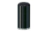 15 Gallon Open Top Waste Receptacle With Galvanized Liner - Black