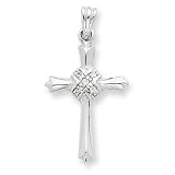 Sterling Silver CZ Celtic Cross Pendant - JewelryWeb