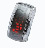 Montre &agrave; LED rouges Pop Bracelet Transparent