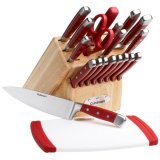 Cuisinart 21-Piece Knife Set with Block and Bonus Poly Cutting Board