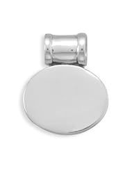 Oval Polished Engravable Pendant