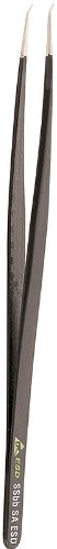 Wiha 44526 Tweezers, ESD Safe, Angled Extra Fine Points Bent 30 Degrees, 3mm Long Tips