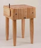 John Boos Professional Hard Rock Maple Butcher Block Work Table with Holder- 28x28