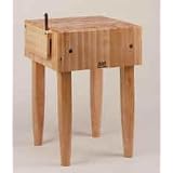 John Boos and Co. Boos Blocks Butcher Block with Knife Holder 18x18x34-in. by John Boos