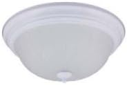 DM Lighting 79585-PPP White Ceiling Fixture, 13-Inches Long with Round Finial and Two 18-Watt Compact Fluorescent Lamps, Energy Star Rated