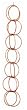 72" Handcrafted Polished Copper "Double Link" Rain Chain
