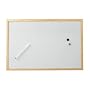 HEBEL - Tableau blanc avec cadre en bois, (L)900 x (H)600 mm surface blanche, format à la française ou oblong, magnétiquecontenu: tableau blanc, 1 marqueur (noir)