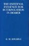 External Evidence for Interpolation In H (Oxford University Press Academic Monograph Reprints)
